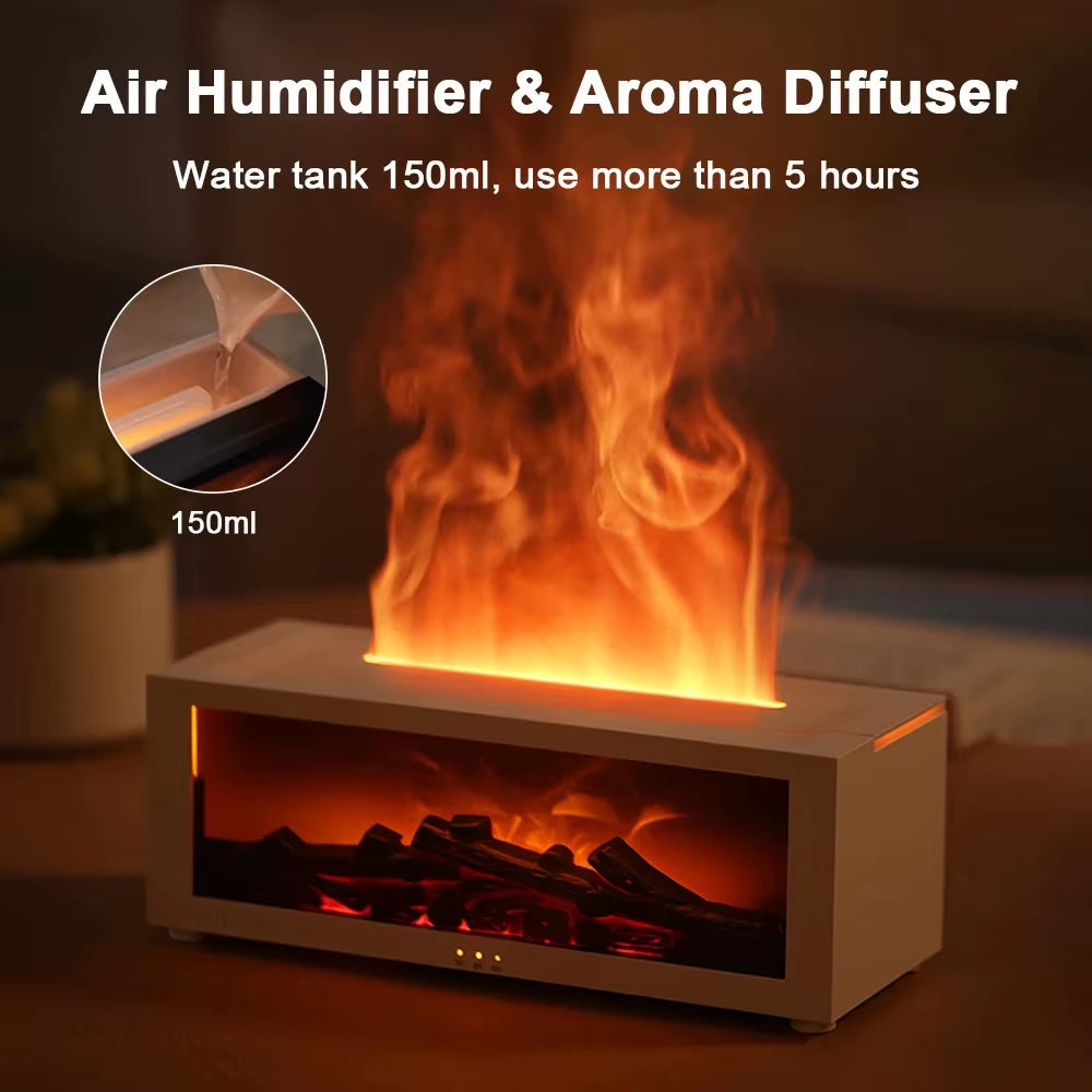 Air Humidifier Essential Oil Diffuser Flame Aroma Humidifier Fragrance Diffuser