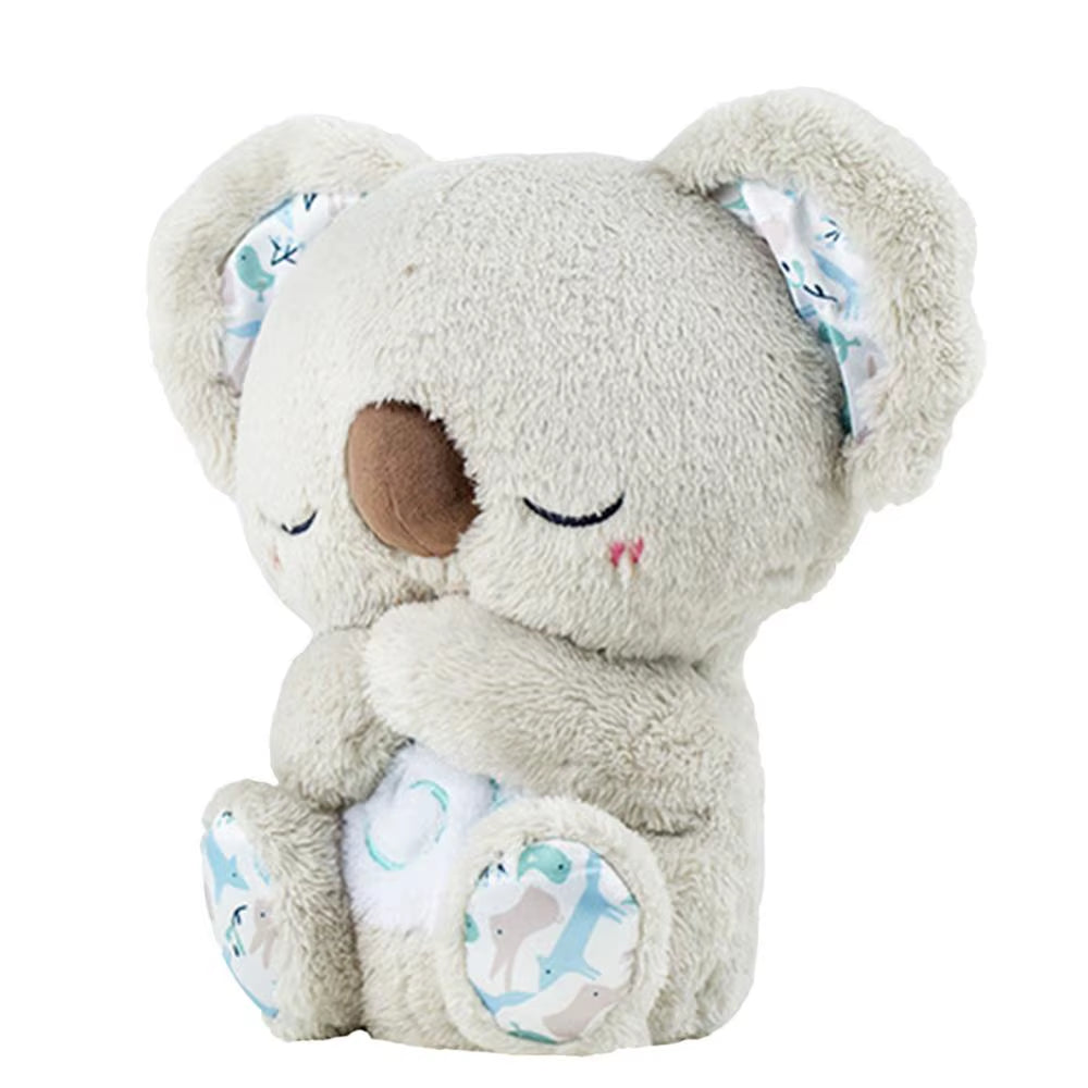 Kawaii Koala Soothing Musical Plush Toy Baby Sleeping Companion Sound and Light Doll Breathing Motion Koala Bear Toys Gifts