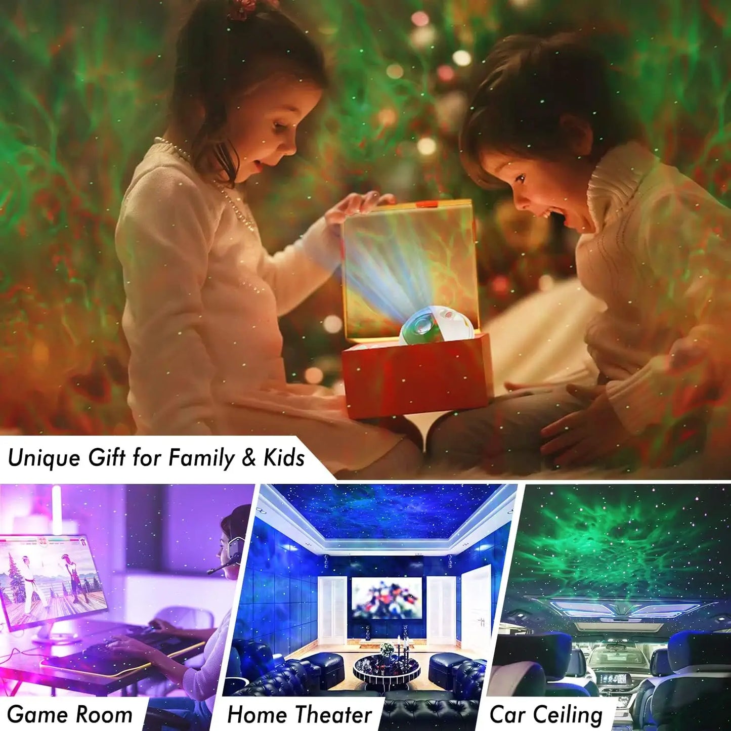 GAZE - Galaxy Light Projector Gift Kids Adults Astronaut Night Light Bedroom Room Star Ceiling Decoration Night Lamp