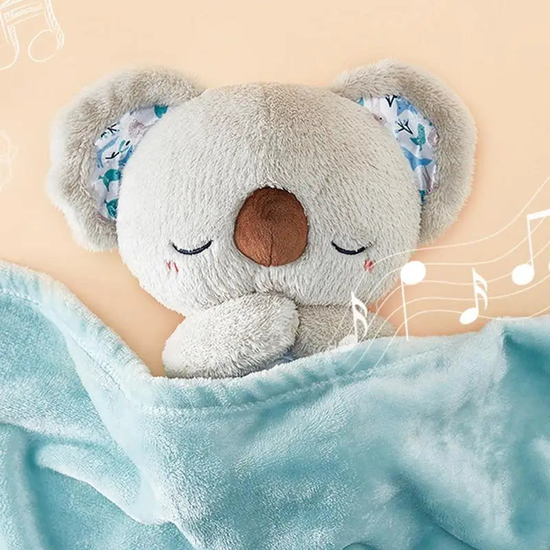 Kawaii Koala Soothing Musical Plush Toy Baby Sleeping Companion Sound and Light Doll Breathing Motion Koala Bear Toys Gifts