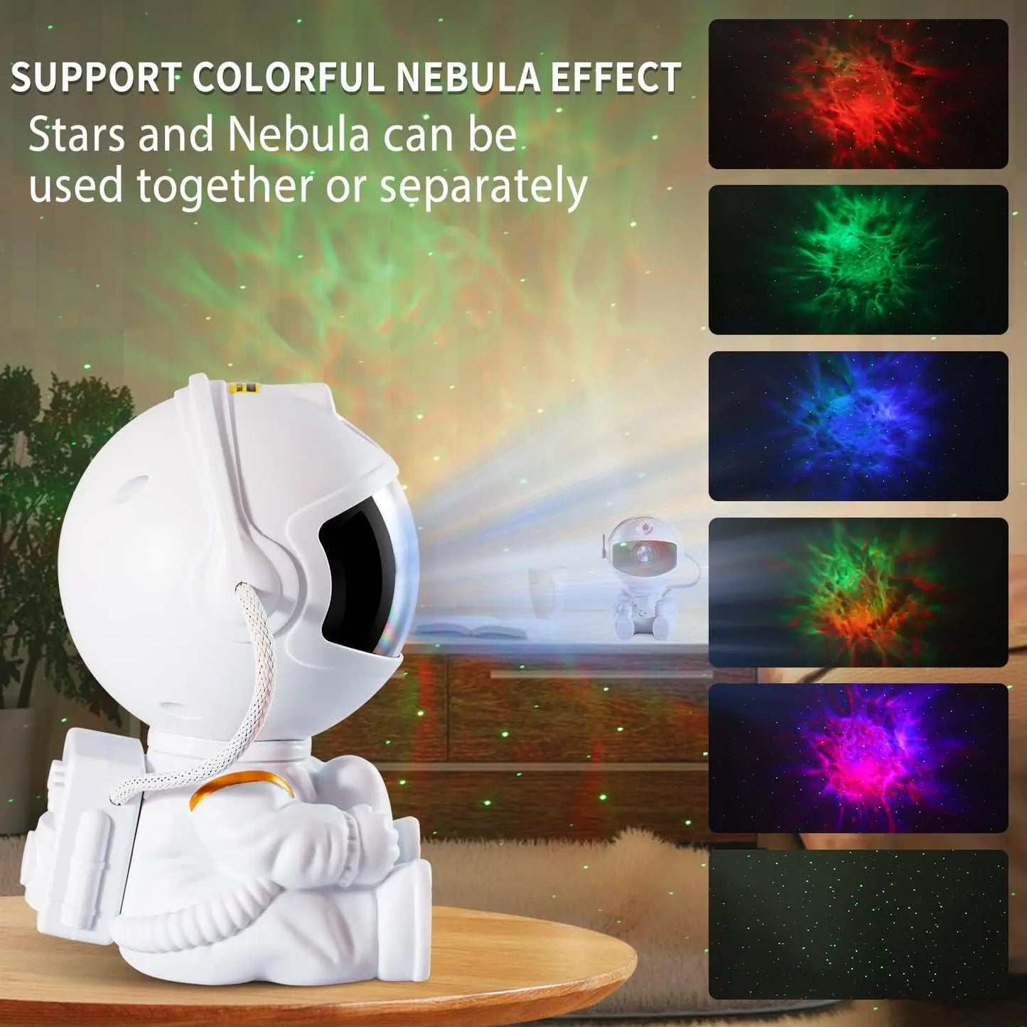 GAZE - Galaxy Light Projector Gift Kids Adults Astronaut Night Light Bedroom Room Star Ceiling Decoration Night Lamp