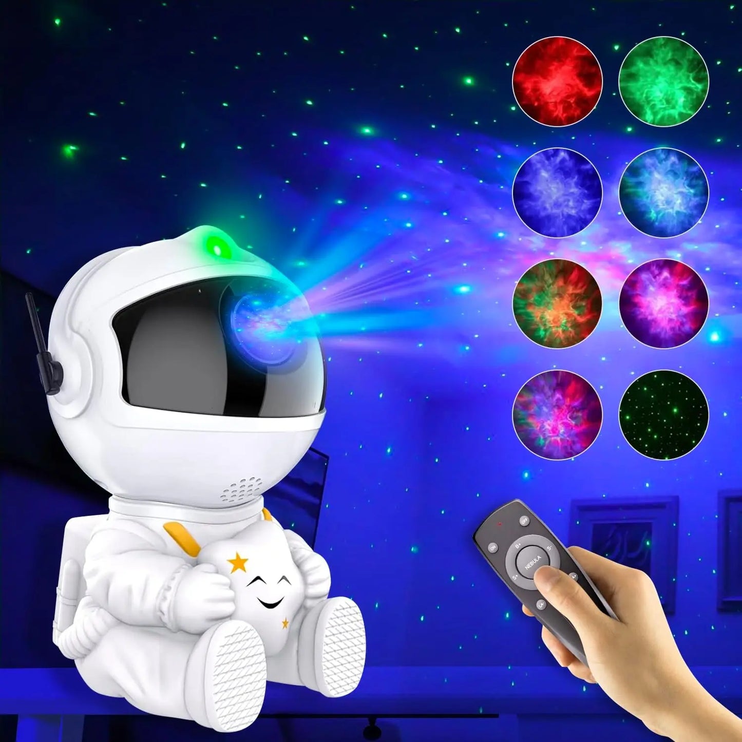 GAZE - Galaxy Light Projector Gift Kids Adults Astronaut Night Light Bedroom Room Star Ceiling Decoration Night Lamp