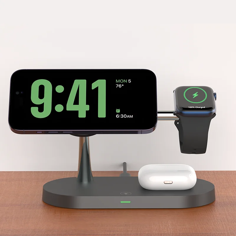 3 in 1 Wireless Charger Stand for Iphone , Watch & Air Pods