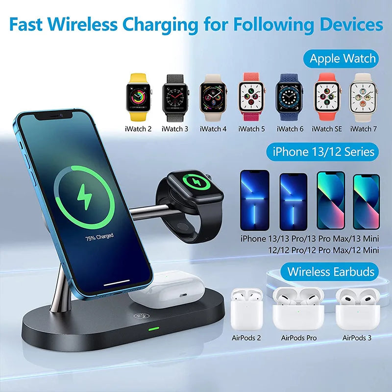 3 in 1 Wireless Charger Stand for Iphone , Watch & Air Pods