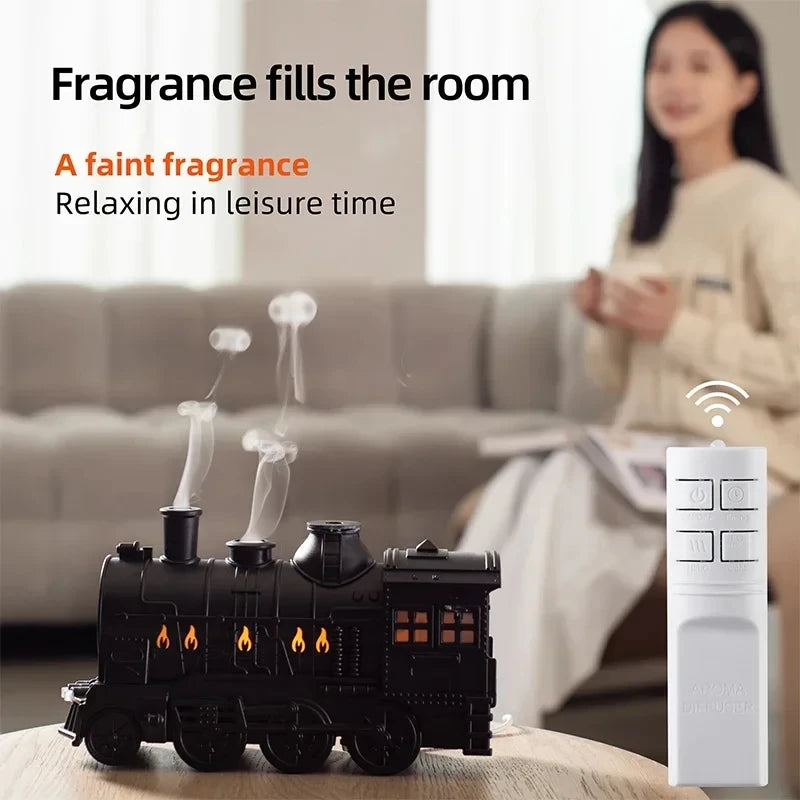 Train Aromatherapy Essential Oil Diffuser Ultrasonic Cool Mist Air Humidifier