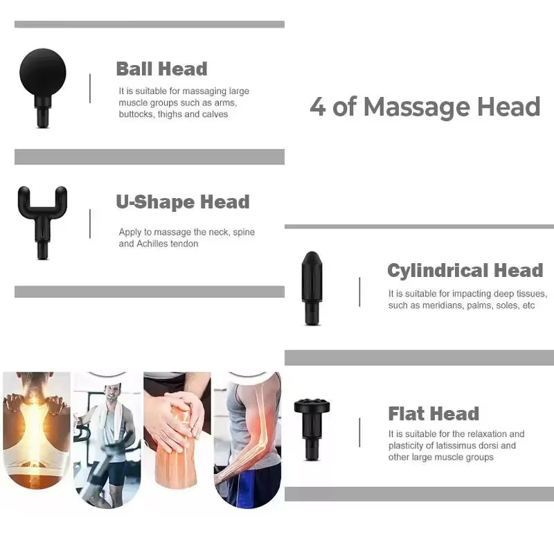 MASSAGEPLUS - Massager Gun Muscle Relaxation Electric Vibration Massage Gun