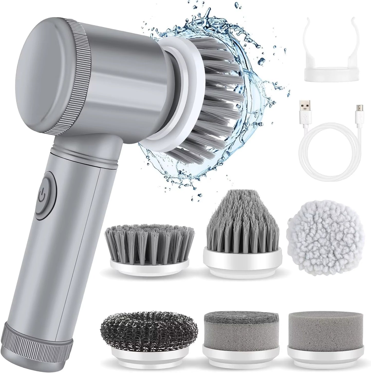 Electric Cleaning Brush Home Appliances Wireless Electric Floor Scrubber Replaceable Brush Head Home Bathroom
