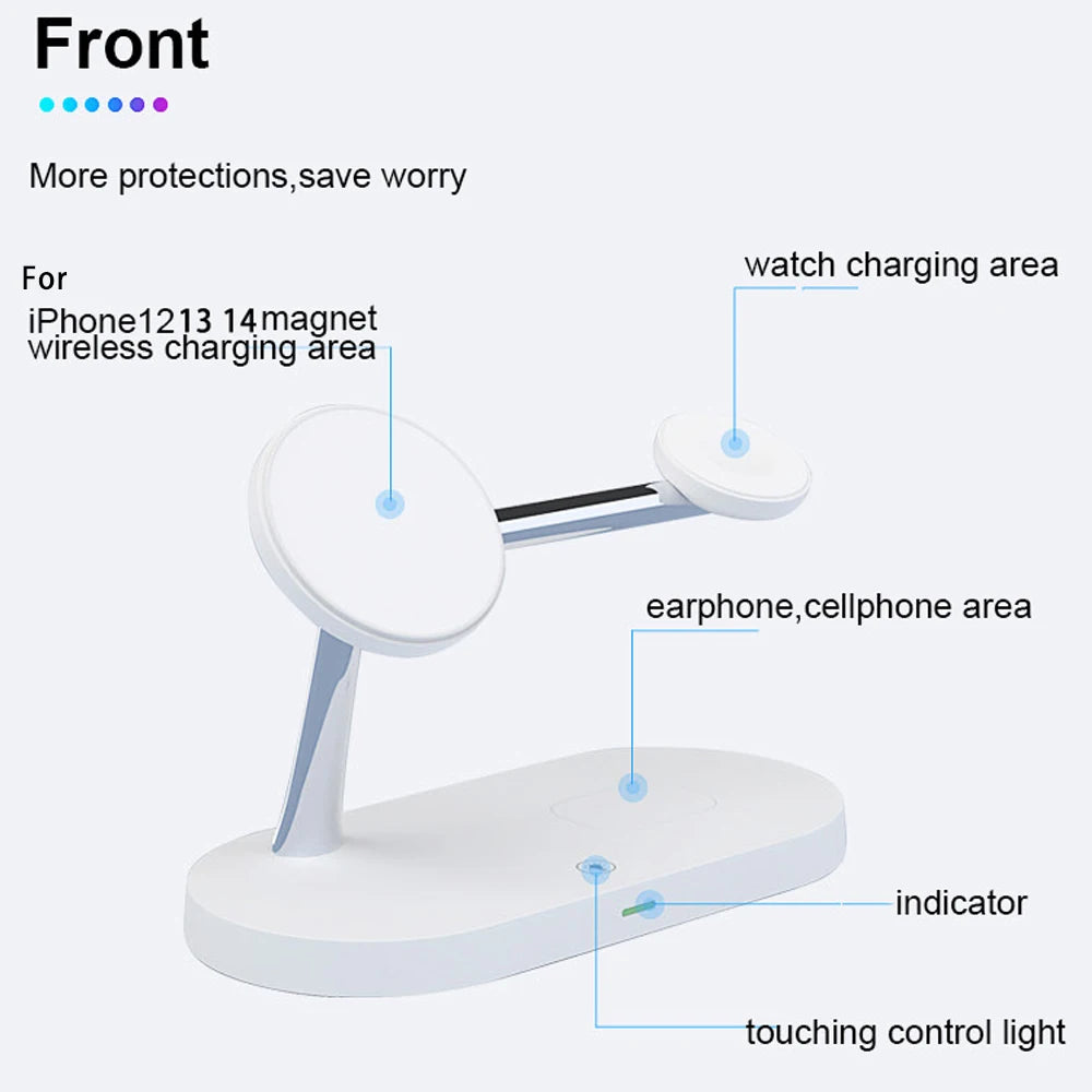 3 in 1 Wireless Charger Stand for Iphone , Watch & Air Pods 