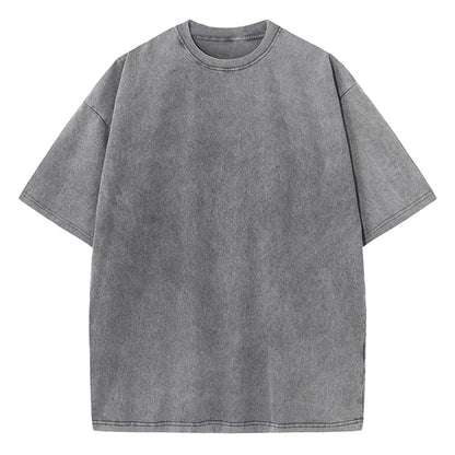 SW56™ Solid Color Short Sleeved T-Shirt Men Women Summer Street Trendy Washed Old Oversized Clothes