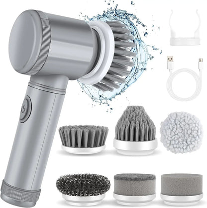 Electric Cleaning Brush Home Appliances Wireless Electric Floor Scrubber Replaceable Brush Head Home Bathroom