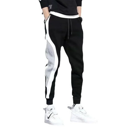 CHILLSTRIDE- Casual Joggers Mens Patchwork Sports Elastic  Breathable  Trousers