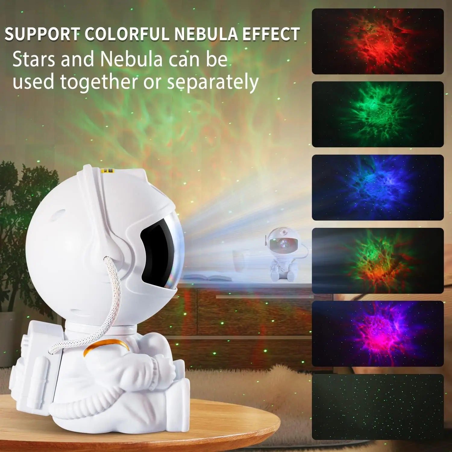 GAZE - Galaxy Light Projector Gift Kids Adults Astronaut Night Light Bedroom Room Star Ceiling Decoration Night Lamp