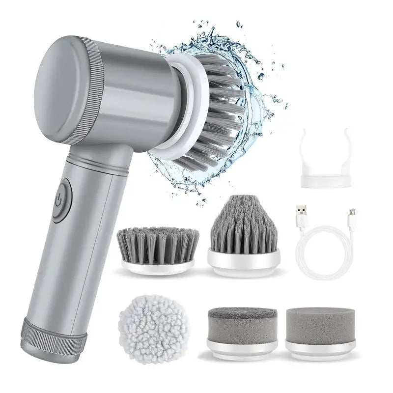 Electric Cleaning Brush Home Appliances Wireless Electric Floor Scrubber Replaceable Brush Head Home Bathroom