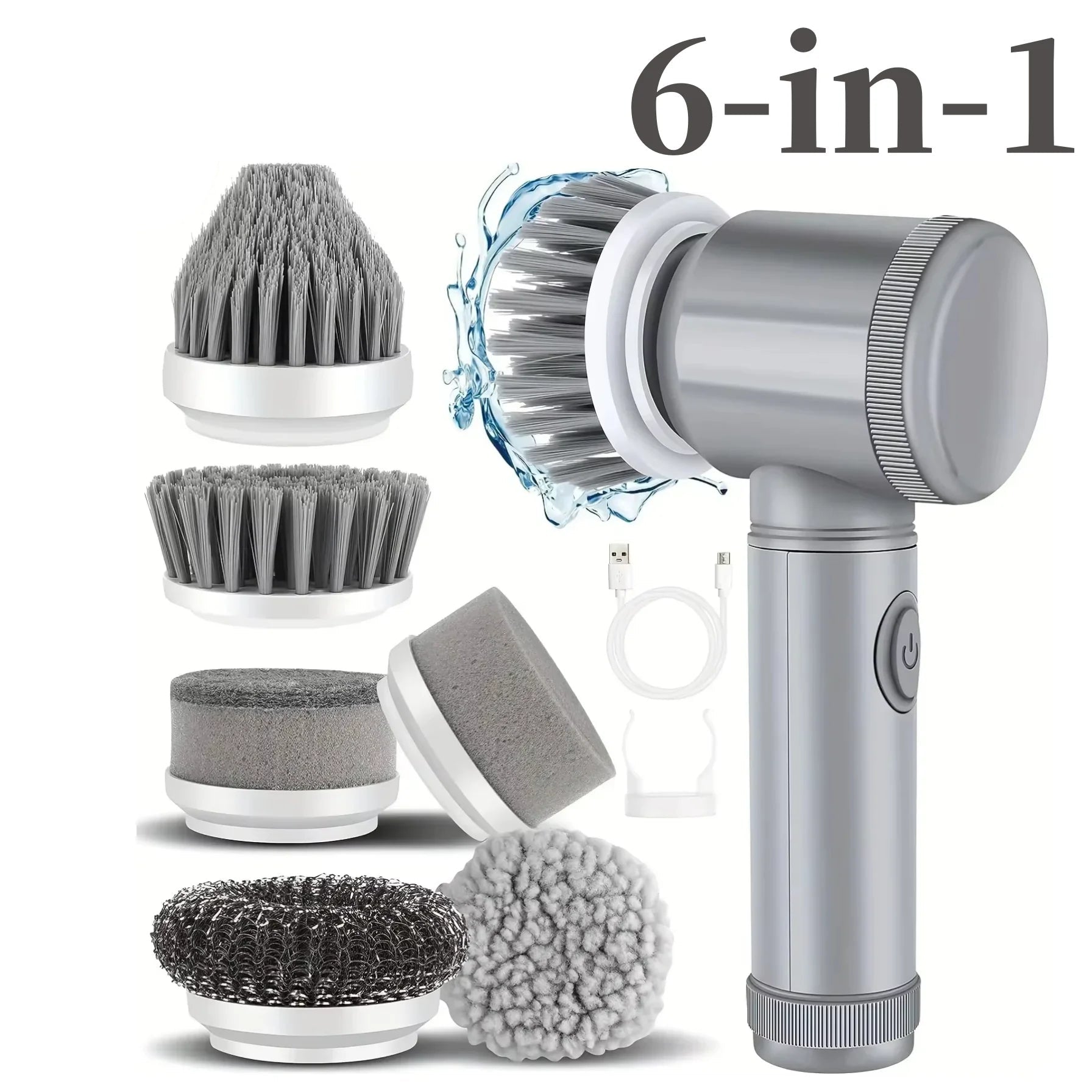 Electric Cleaning Brush Home Appliances Wireless Electric Floor Scrubber Replaceable Brush Head Home Bathroom