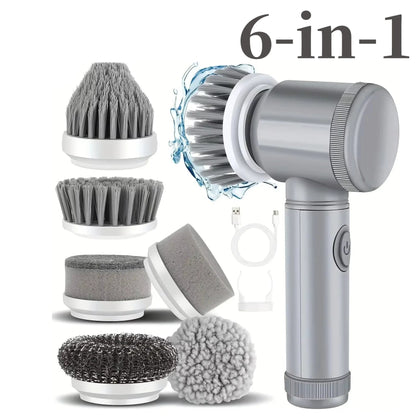 Electric Cleaning Brush Home Appliances Wireless Electric Floor Scrubber Replaceable Brush Head Home Bathroom
