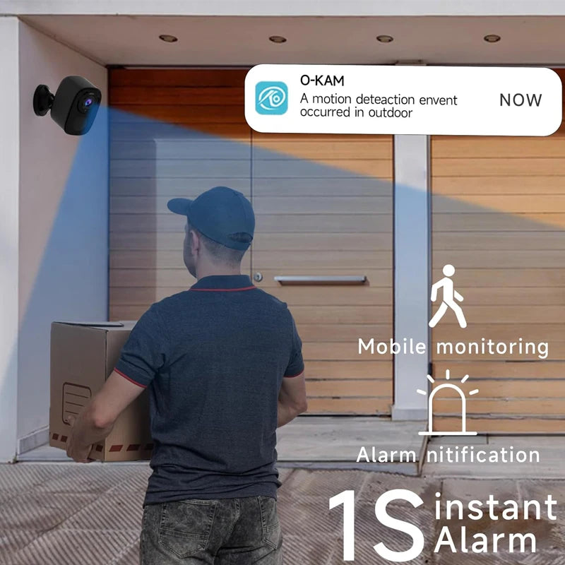 Security Camera Wireless Outdoor, 2K Battery Powered Wifi Camera AI Motion Siren Spotlight