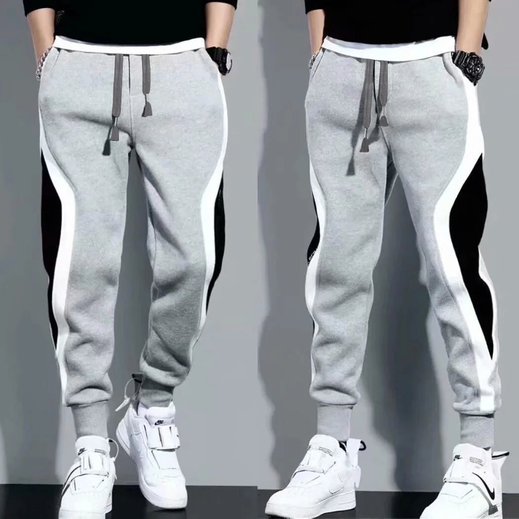 CHILLSTRIDE- Casual Joggers Mens Patchwork Sports Elastic  Breathable  Trousers