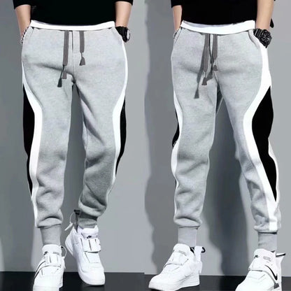 CHILLSTRIDE- Casual Joggers Mens Patchwork Sports Elastic  Breathable  Trousers