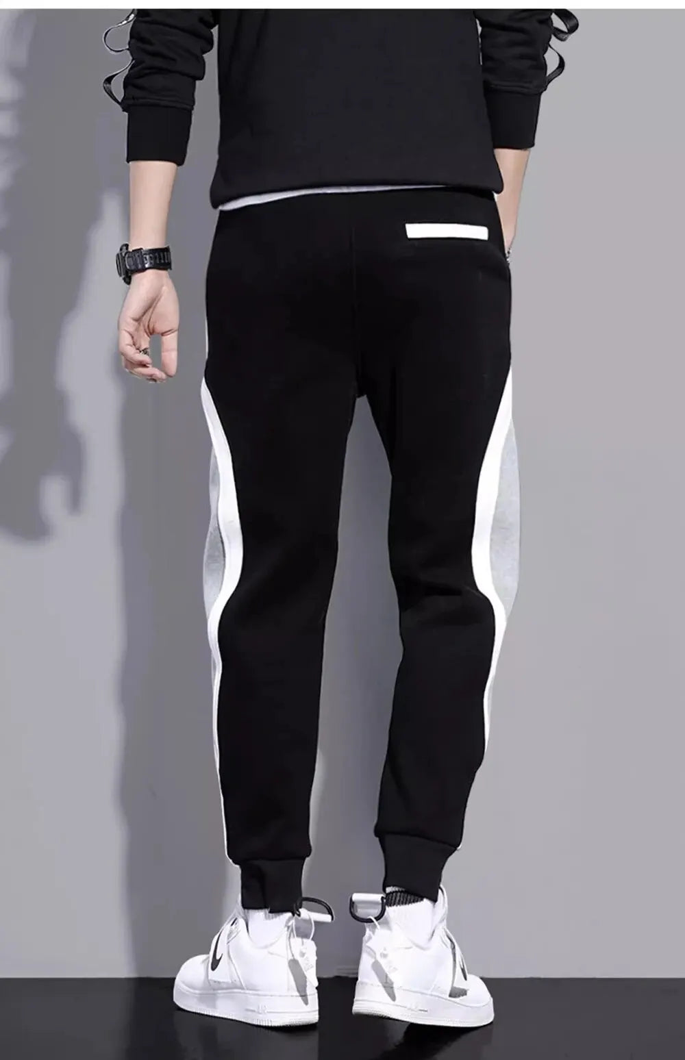 CHILLSTRIDE- Casual Joggers Mens Patchwork Sports Elastic  Breathable  Trousers